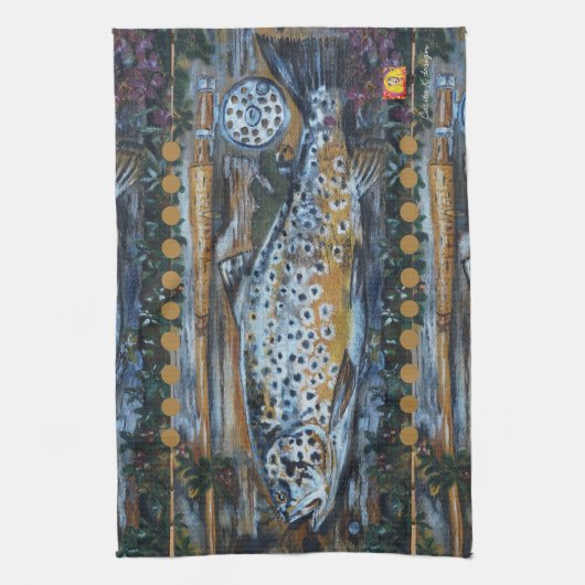 Kökshandduk Skitfiske  Theedoek (Verticaal)