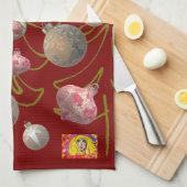 Kökshanddukar Happy Holidays Theedoek (Quarter Fold)