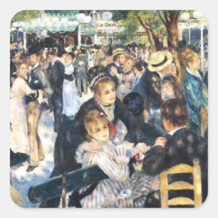 Kol bij de Moulin de la Galette Party Renoir Vierkante Sticker