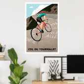 Kol. du Tourmalet - Cyclaafdruk Poster (Thuiskantoor)