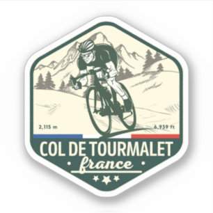 Kol. du Tourmalet-franse bergpas motobik Sticker
