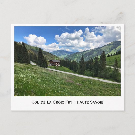 Kol. La Croix Fry, Haute-Savoie, Franse Alpen Briefkaart (Voorkant)