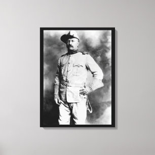 Kol. Theodore Roosevelt, 1e Cavalry_War Afbeelding Canvas Afdruk