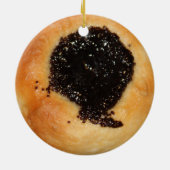 Kolache-ornament van papaverzaad keramisch ornament (Achterkant)