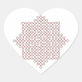 Kolam Art#1 Hart Sticker