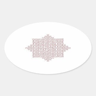 Kolam Art#1 Ovale Sticker