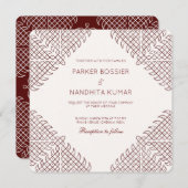 Kolam Faire-part de mariage (Devant / Derrière)