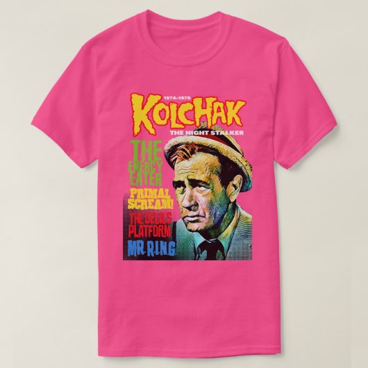Kolchak The Night Stalker style 4 beroemd gemaakt T-shirt (Design voorkant)