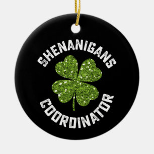 Kolder Coördinator Grappige St. Patrick's Dag Keramisch Ornament