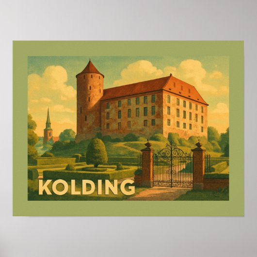 Kolding Denmark Castle Poster (Voorkant)
