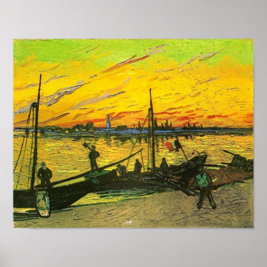 Kolen Barges Van Gogh Fine Art Poster (Voorkant)