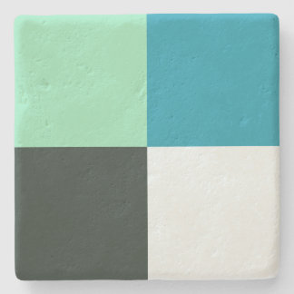 Kolen wit Blauwgroen groen Aqua Blue Modern Patroo Stenen Onderzetter