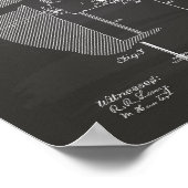 Kolenmijnbouwmachine 1903 Kunstkurkbord Poster (Hoek)