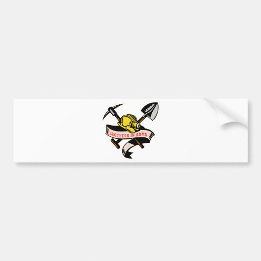 kolenmijnwerker pet schoppen bumpersticker (Voorkant)