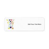 Kolf, erlenmeyer, beaker, chemie, laboratorium etiket (Voorkant)