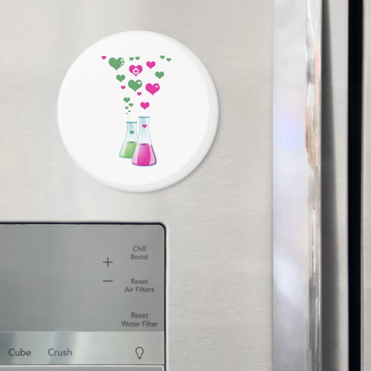 Kolf, erlenmeyer, beaker, chemie, laboratorium magneet (Insitu (Koelkast))