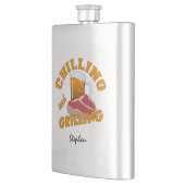 Kolf met aangepaste naam voor chilling en grilling heupfles (Links)
