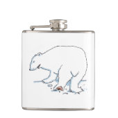 Kolf met Beer ingepakt Heupfles (Voorkant)