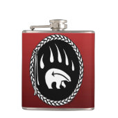 Kolf met Beer op basis van stamhout, aangepaste Be Heupfles (Voorkant)