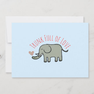 Kolf Vol Liefde Schattige Olifant Doodle Kaart