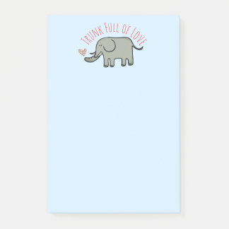 Kolf Vol Liefde Schattige Olifant Doodle Post-it® Notes