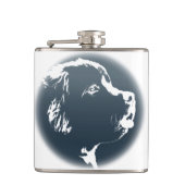 Kolf voor Newfoundland Aangepaste Hondenliefhebber Heupfles (Voorkant)