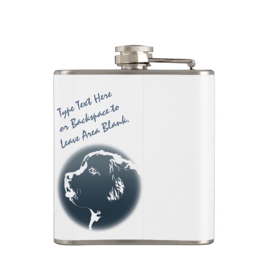 Kolf voor Newfoundland Aangepaste Hondenliefhebber Heupfles (Achterkant)