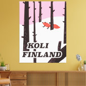 Koli Finland vintage poster Canvas Afdruk (Insitu (Woonkamer))