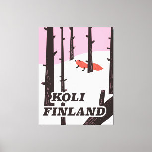 Koli Finland vintage reisposter Canvas Afdruk