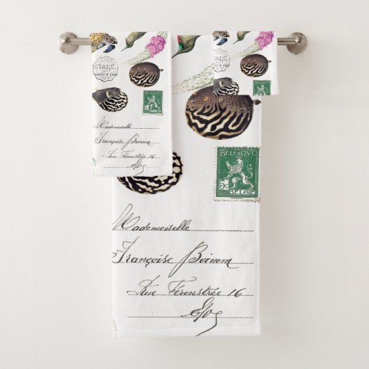 Kolibri Vogels Schildpadden Bloem Bad Handdoek Set (Insitu)