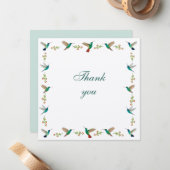 Kolibrie Bedankt Notitiekaartje (Voorkant / Achterkant in situ)