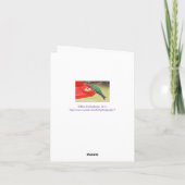 KOLIBRIE BIJ FEEDER / DINGEN KOLKEN MEE KAART (Achterkant)