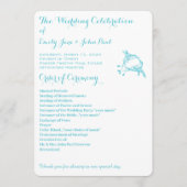 Kolibrie blauwe kus bruiloft programma (Voorkant)