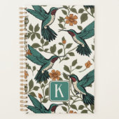 kolibrie botanische Oranje bloemenwijnstokken Planner (Voorkant)