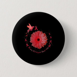 Kolibrie Bourgondische Zonnebloem Hersenen Aneurys Ronde Button 5,7 Cm