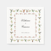 Kolibrie Bruiloft Servet (Voorkant)