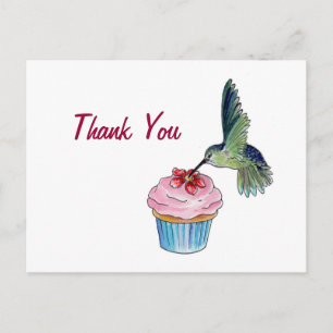 Kolibrie Cupcake Liefde Briefkaart