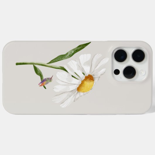 Kolibrie & Daisy Case-Mate iPhone Case (Achterkant (horizontaal))