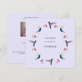 Kolibrie doop met foto kaart (Voorkant / Achterkant)