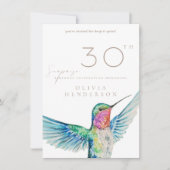 Kolibrie ELKE Verrassing Verjaardag Uitnodiging (Voorkant)