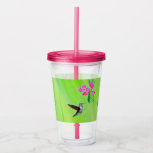 Kolibrie en het Schilderen van Schatten Acryl Drinkbeker