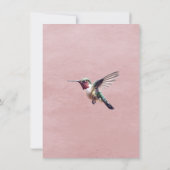 Kolibrie en Hibiscus | Roze bruiloft programma (Achterkant)