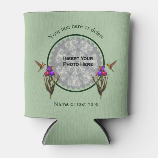 Kolibrie en Iris gepersonaliseerde foto Blikjeskoeler (Voorkant)