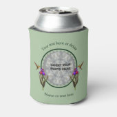 Kolibrie en Iris gepersonaliseerde foto Blikjeskoeler (Blikje Achterkant)