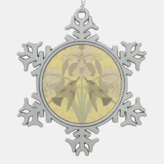 Kolibrie en Iris Tin Sneeuwvlok Ornament