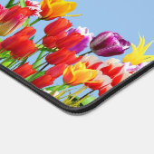 Kolibrie en kleurrijke tulp bloemen bureaumat (Hoek)