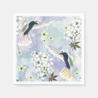 Kolibrie en witte bloemen
