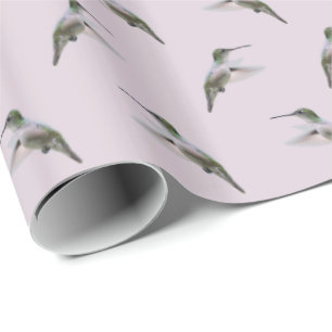 Kolibrie Frenzy Inpakpapier (Stof Roze)