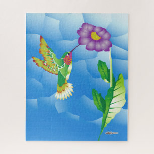 Kolibrie: gestileerd legpuzzel