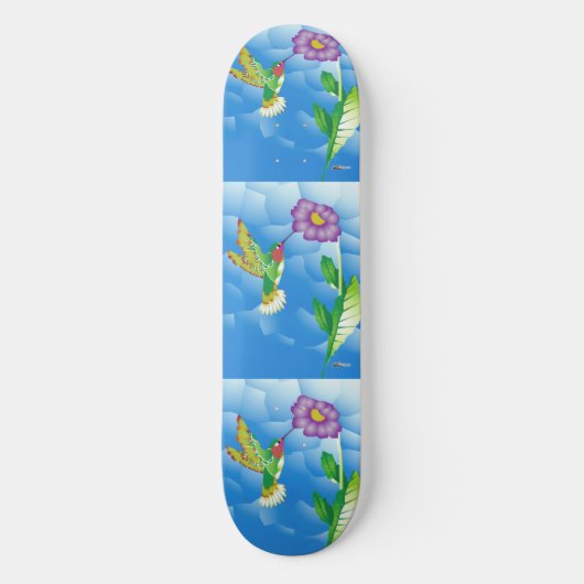 Kolibrie: gestileerd skateboard (Voorkant)